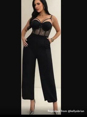 SHEIN Black jumper romper 3X